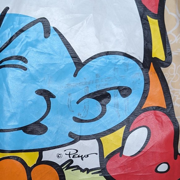 SMURFS Mushrooms Prints X-Large Lightweight Windbreaker Jacket - Picture 4 of 6